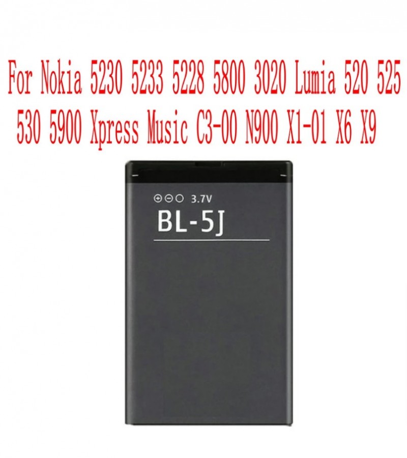 Nokia Lumia 520 525 530 Battery BL-5J Battery With 1320mAh Capacity-Black