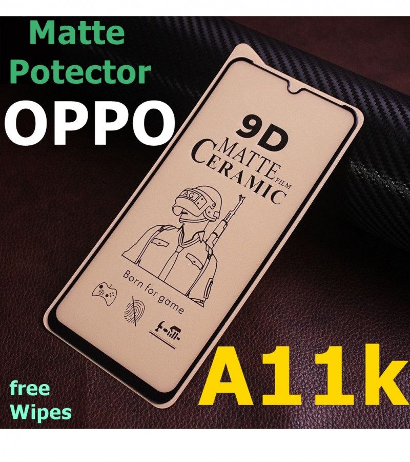 OPPO A11K Ceramic Matte Sheet Unbreakable Antishock Hybrid Film Fiber Protector
