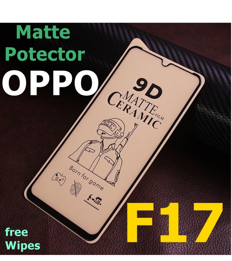 OPPO F17 Ceramic Matte Sheet Unbreakable Antishock Hybrid Film Fiber Protector Sheet