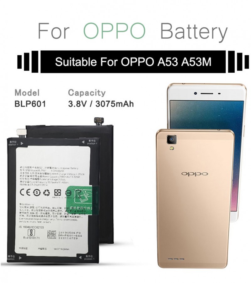 Oppo F1s Battery Replacement BLP-601 , BLP601 Battery with 3075mAh Capacity-Silver
