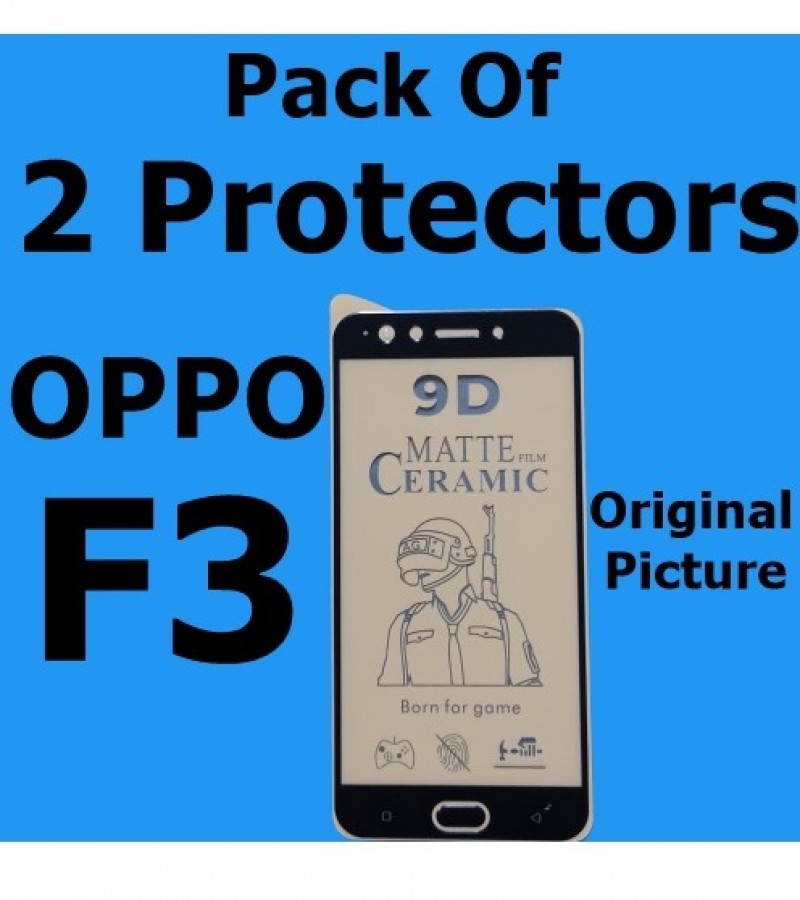 OPPO F3 Matte Ceramic Sheet Protector for Gaming , Pack of 2 Protector