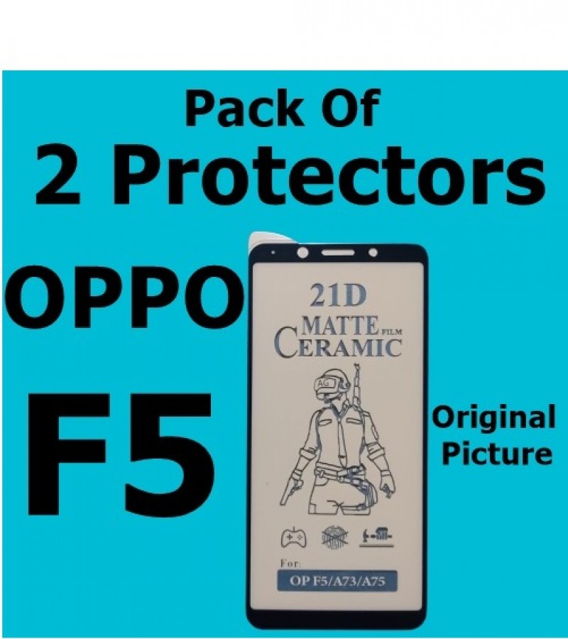 OPPO F5 Matte Ceramic Sheet Protector for Gaming , Pack of 2 Protector