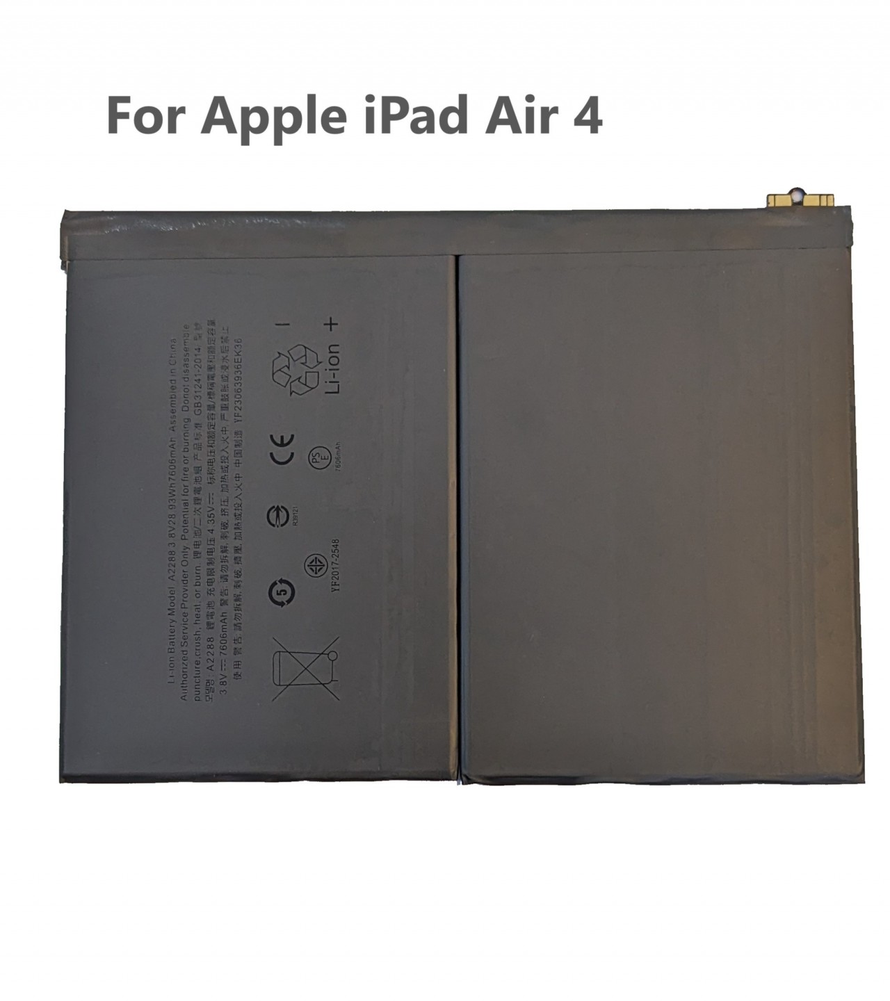 Original Apple iPad Air 4 Battery For for A2072, A2316, A2324, A2325,  A2288 7500mAh
