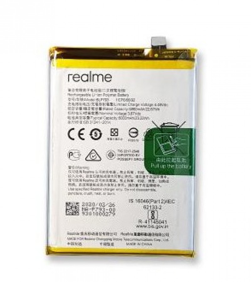 Original BLP793 Battery For Oppo Realme C12 C15 Narzo 20 Narzo 30A A3S A5S A92020  Capacity- 6000mAh