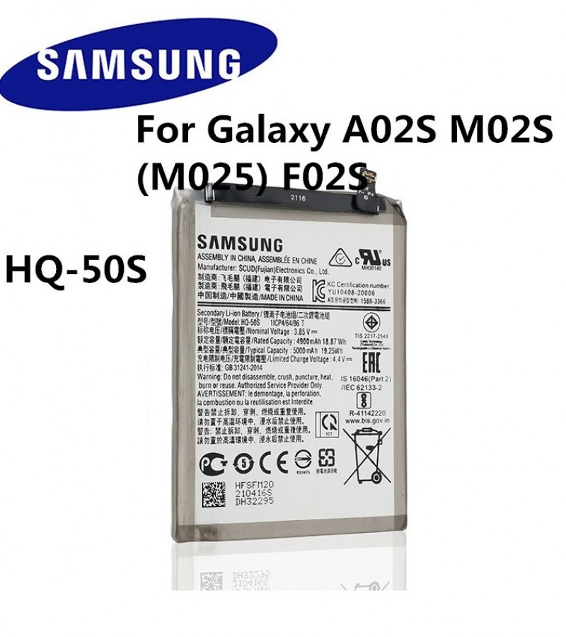 Original HQ-50S  Battery For Samsung Galaxy A02S M02S (M025) F02S Capacity - 5000mAh
