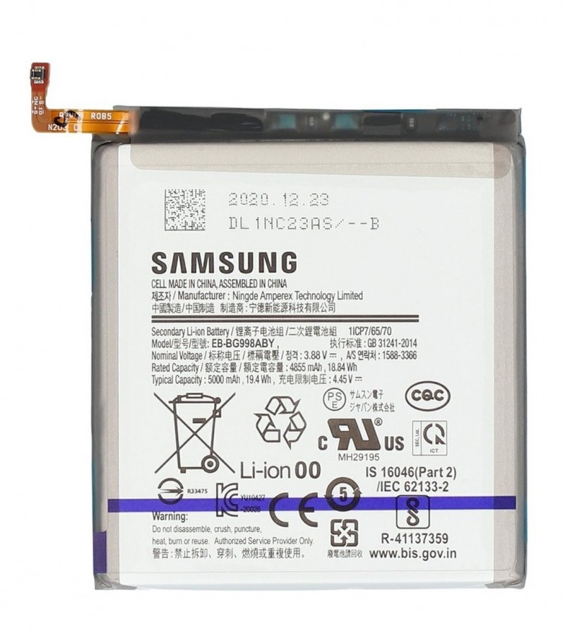 Original Samsung Galaxy S21 Ultra Battery EB-BG988ABY  SM-G998 Capacity-4855mAh