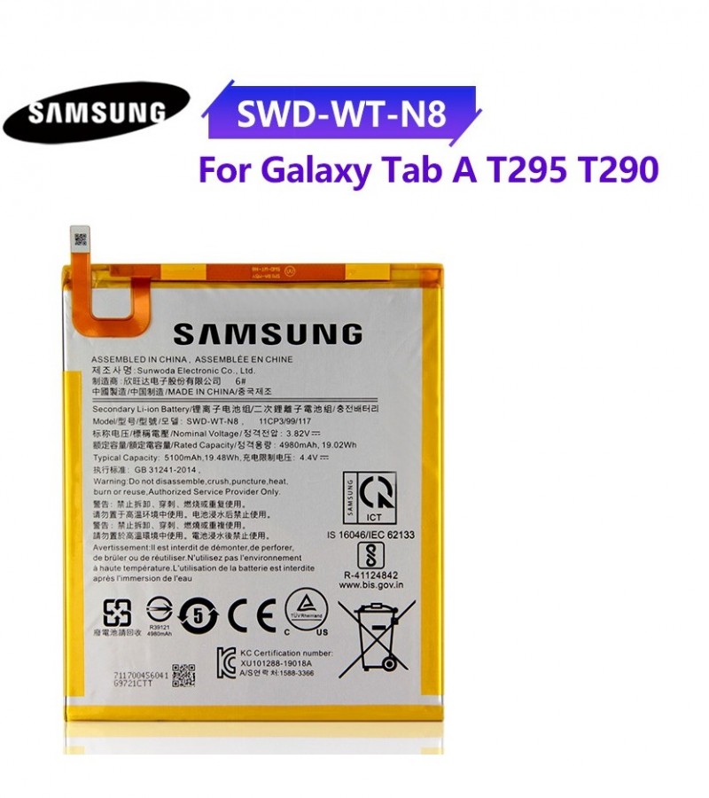 Original  SWD-WT-N8 Battery For Samsung Galaxy Tab A T295 T290 5100mAh