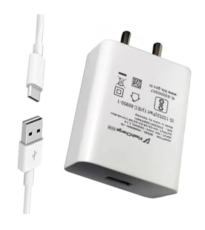 Original VIVO 44W Flash Charger Set With Type C 44W Cable