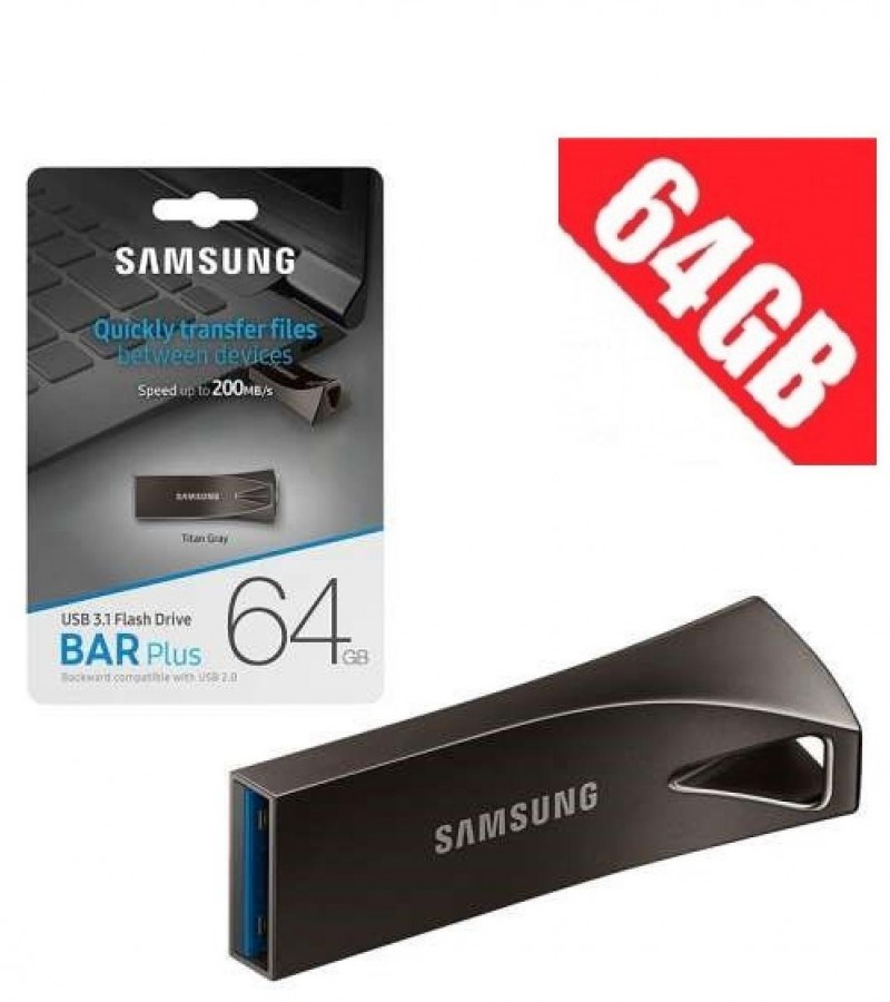 Samsung 16gb 32gb 64gb BarPlus High Speed 3.1 Flash USB Drive + FREE OTG adapter - 6 Months WARRANTY