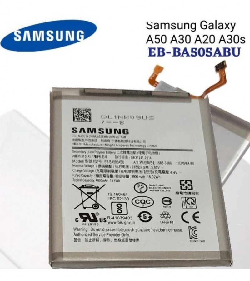 Samsung A20 Battery Replacement EB-BA505ABN Battery with 4000mAh Capacity-Silver