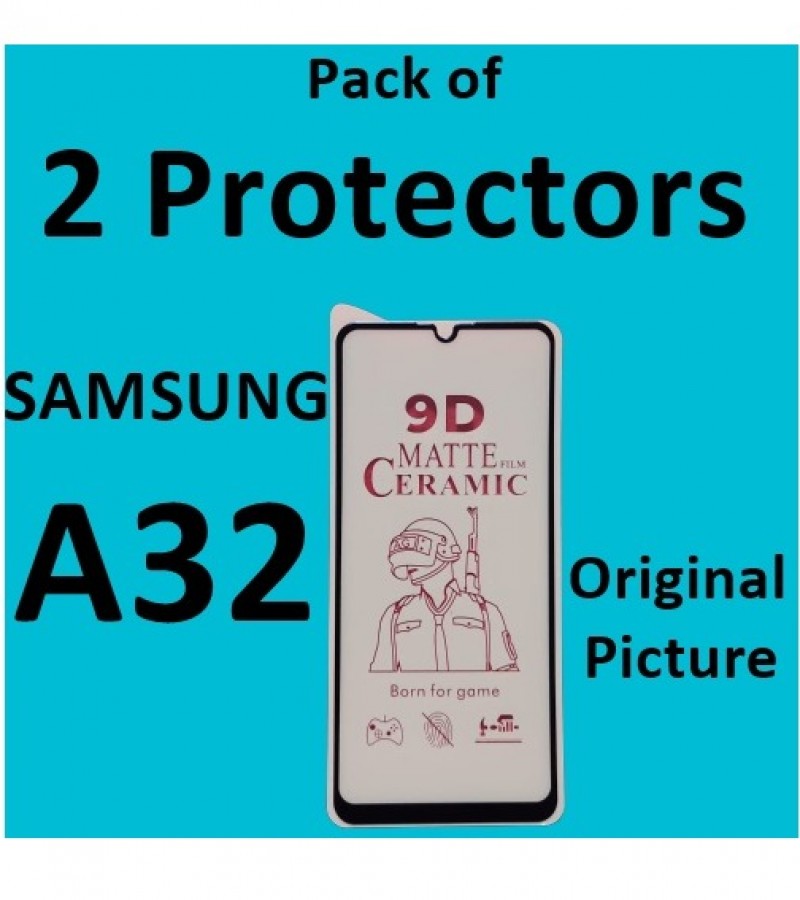 Samsung A32 Matte Ceramic Sheet Protector for Gaming , Pack of 2 Protector