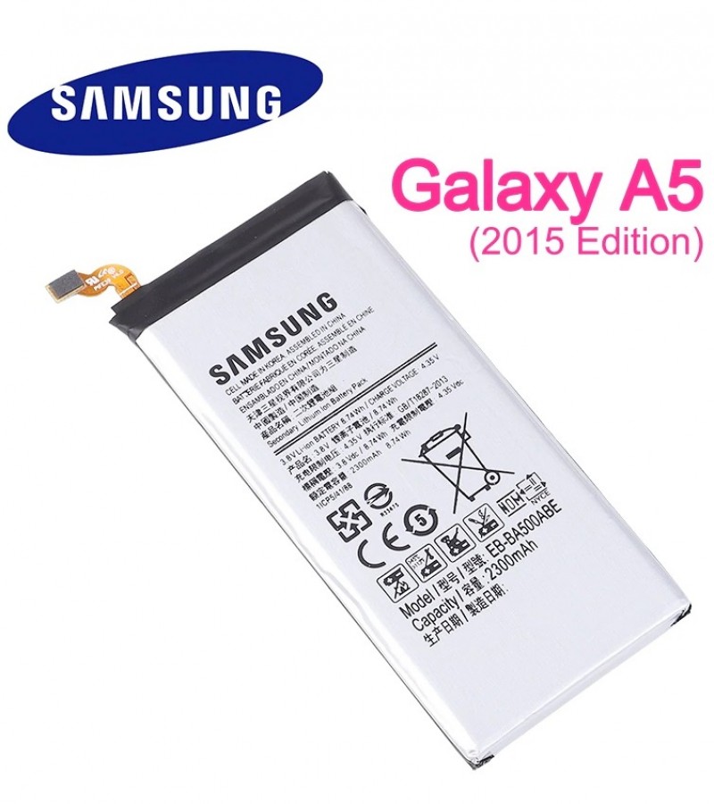 Samsung A5 2015 Battery Replacement EB-BA500ABE Battery with 2600mAh Capacity_Silver