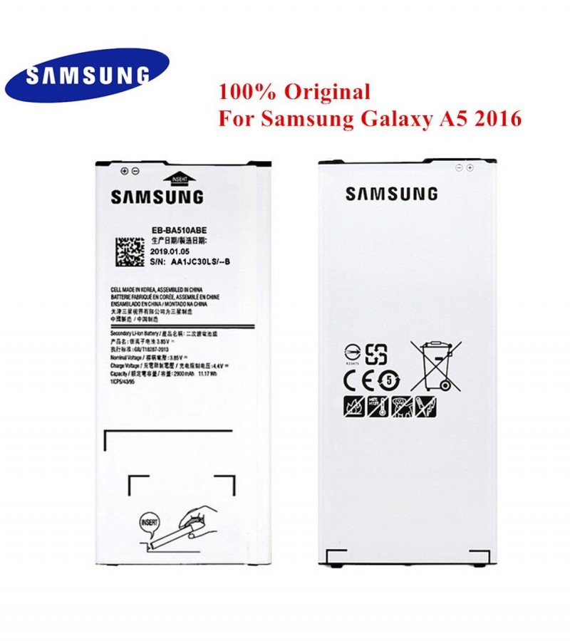 Samsung A5 2016 (SM-A510) Battery Replacement EB-BA510ABE Battery with 2900mAh Capacity_White