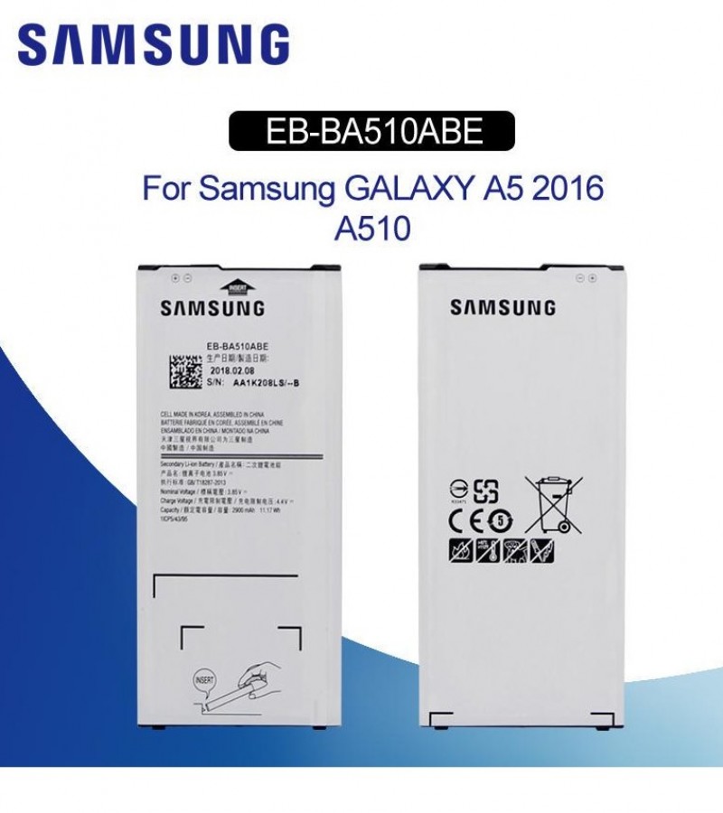 Samsung A5 2016 (SM-A510) Battery Replacement EB-BA510ABE Battery with 2900mAh Capacity_White