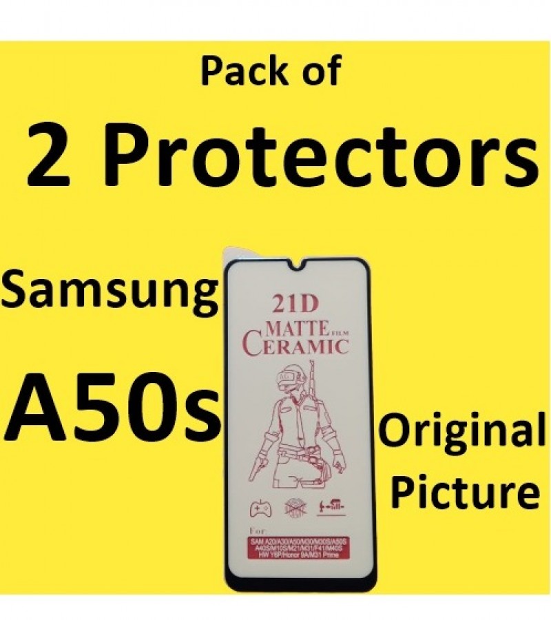 Samsung A50s Ceramic Matte Protector for PUBG Gaming Unbreakable Hybrid film
