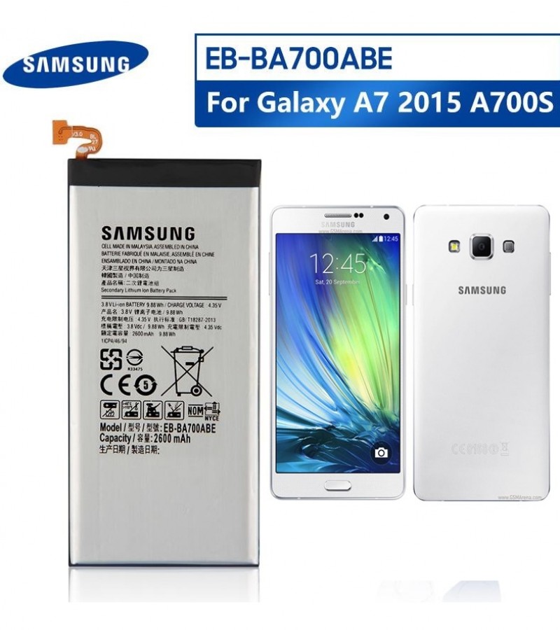 Samsung A7 2015 Battery Replacement EB-BA700ABE Battery with 2600mAh Capacity-Silver