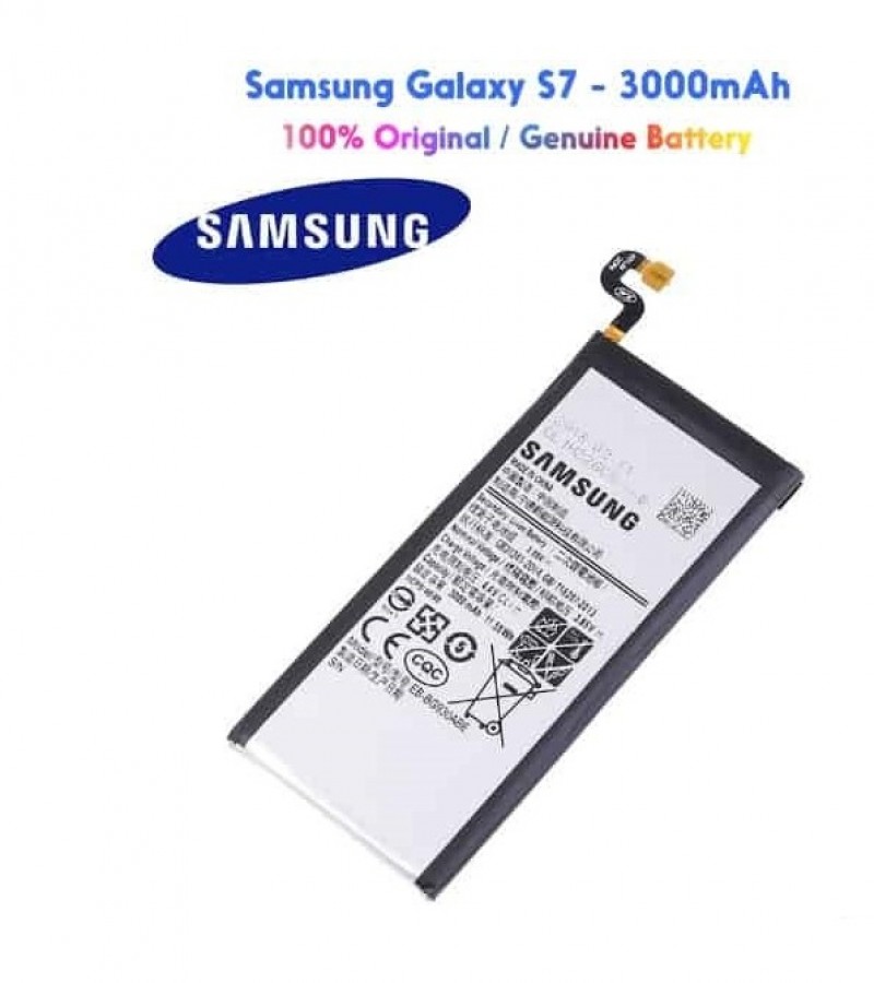 100% Original Samsung Galaxy S7 EB-BG930ABE Battery with 3000mAh Capacity-Silver