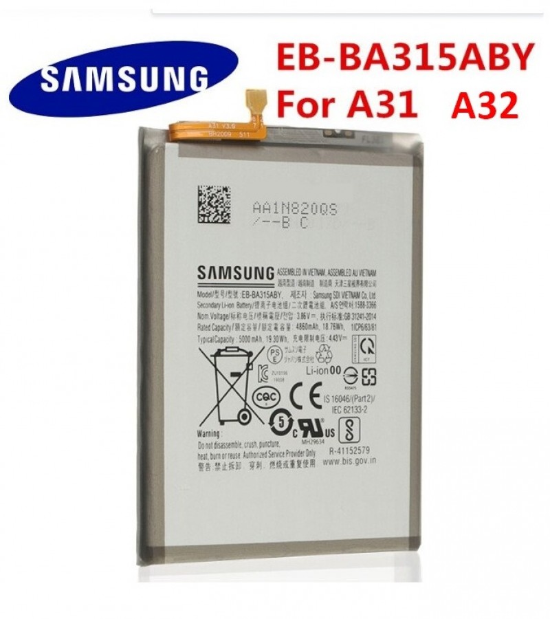 Samsung Galaxy A31 / A32 Battery Replacement EB-BA315ABY Battery 4000mAh Capacity_Silver