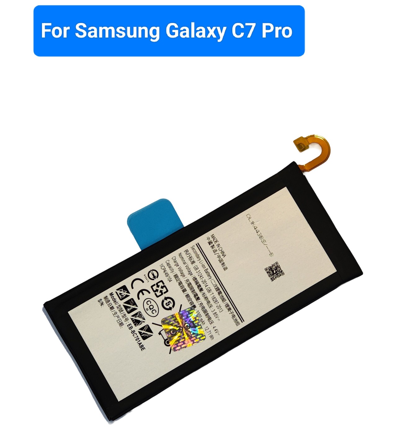 Samsung Galaxy C7 Pro  Battery Replacement EB-BC701ABE Battery with 3000mAh Capacity-Silver