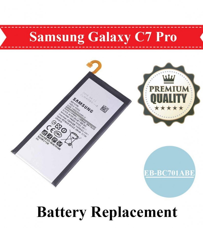 Samsung Galaxy C7 Pro Original  Battery Replacement EB-BC701ABE Battery with 3000mAh Capacity-Silver