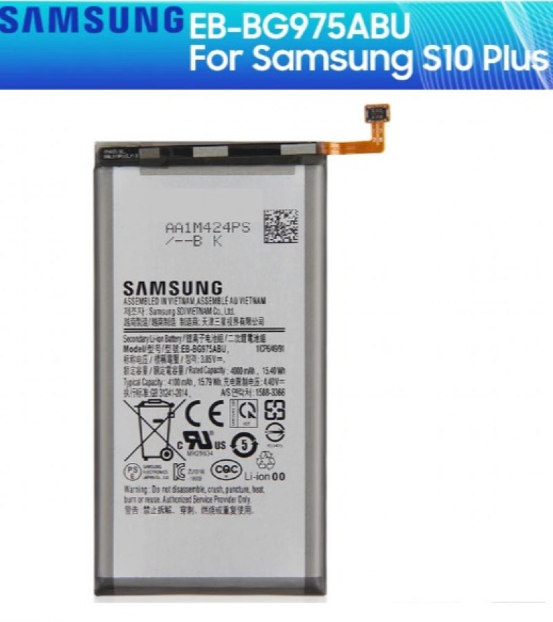 100% Original Samsung Galaxy S10 Plus S10+ SM-G975F G975U G975W G9750 EB-BG975ABU  4100mAh