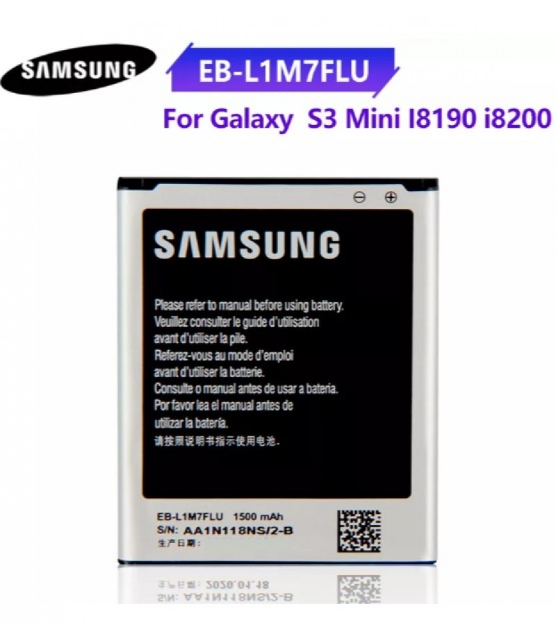 Samsung S3 Mini / S7562 Battery Replacement EB-L1M7FLU Battery with 1500mAh Capacity _ Black