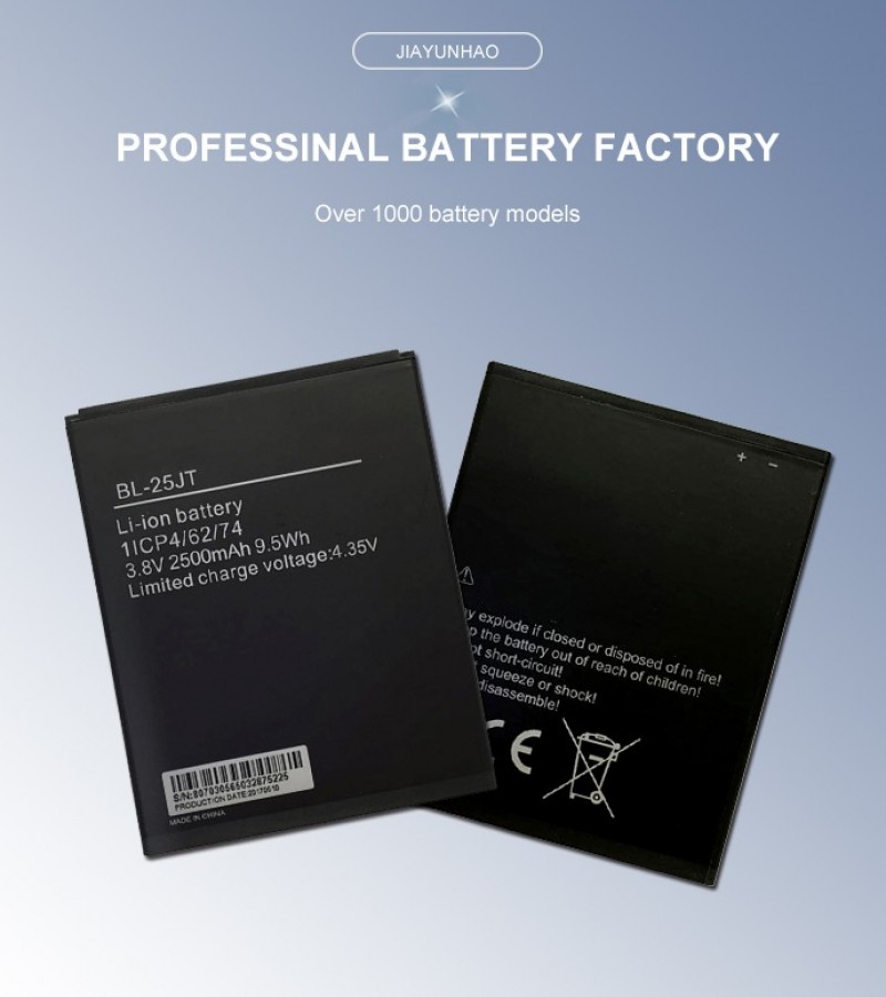 TECNO BL-25JT Battery for Tecno WX3 Battery with 2500mAh Capacity-Black