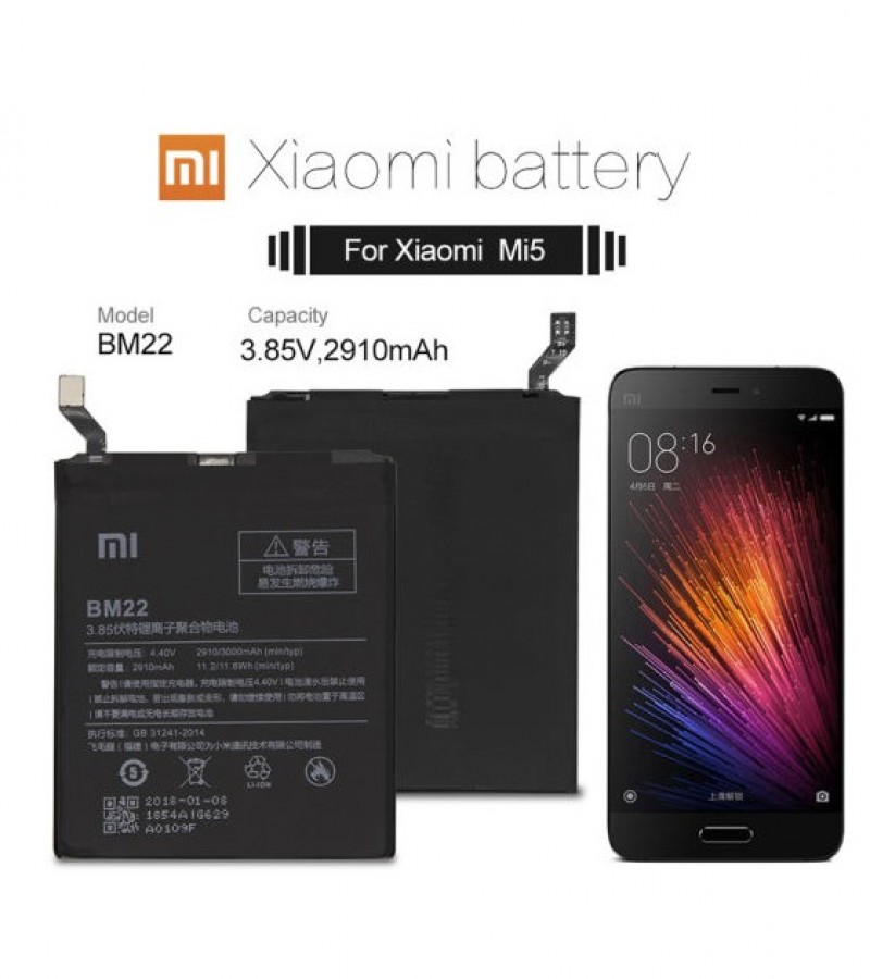 Xiaomi BM22 Battery Replacement For Xiaomi mi5 MI5 MI 5 Battery With 3000mAh Capacity-Black
