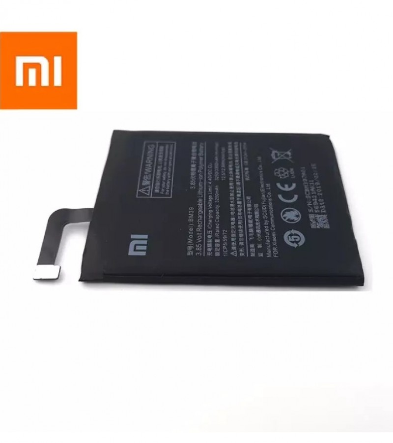 Xiaomi Mi 6 Battery Replacement BM39 Battery with 3350mAh Capacity - Black