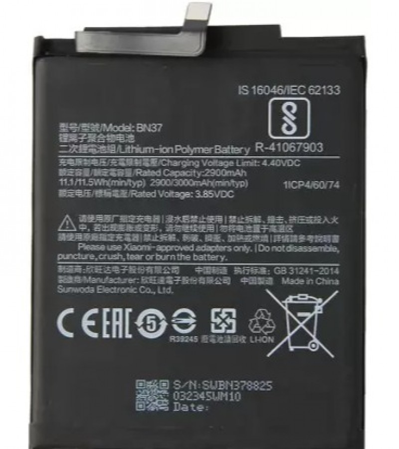 Xiaomi Mi BN37 Battery For Xiaomi Mi Redmi6 Redmi 6 Redmi 6A Redrice 6 Capacity:3000mAh