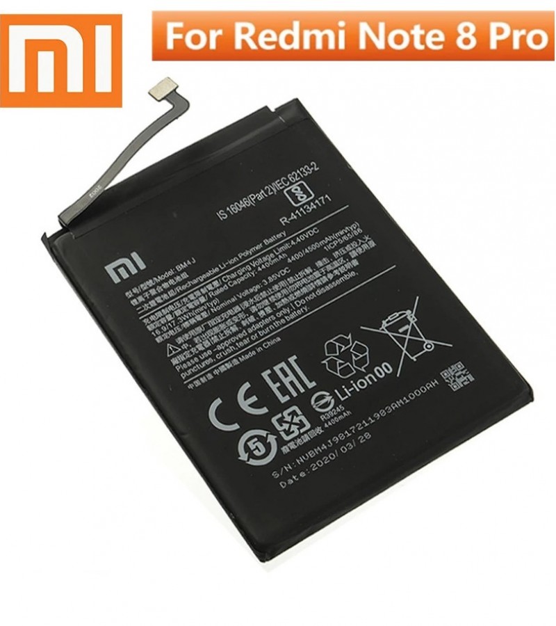 Xiaomi Redmi Note 8 Pro Battery Replacement BM4J Battery with 4500mAh Capacity_Black