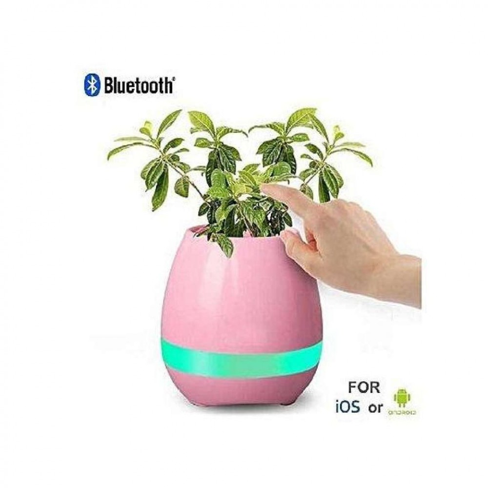 Piano Music Flower Pot With Bluetooth Speaker & LED Light -