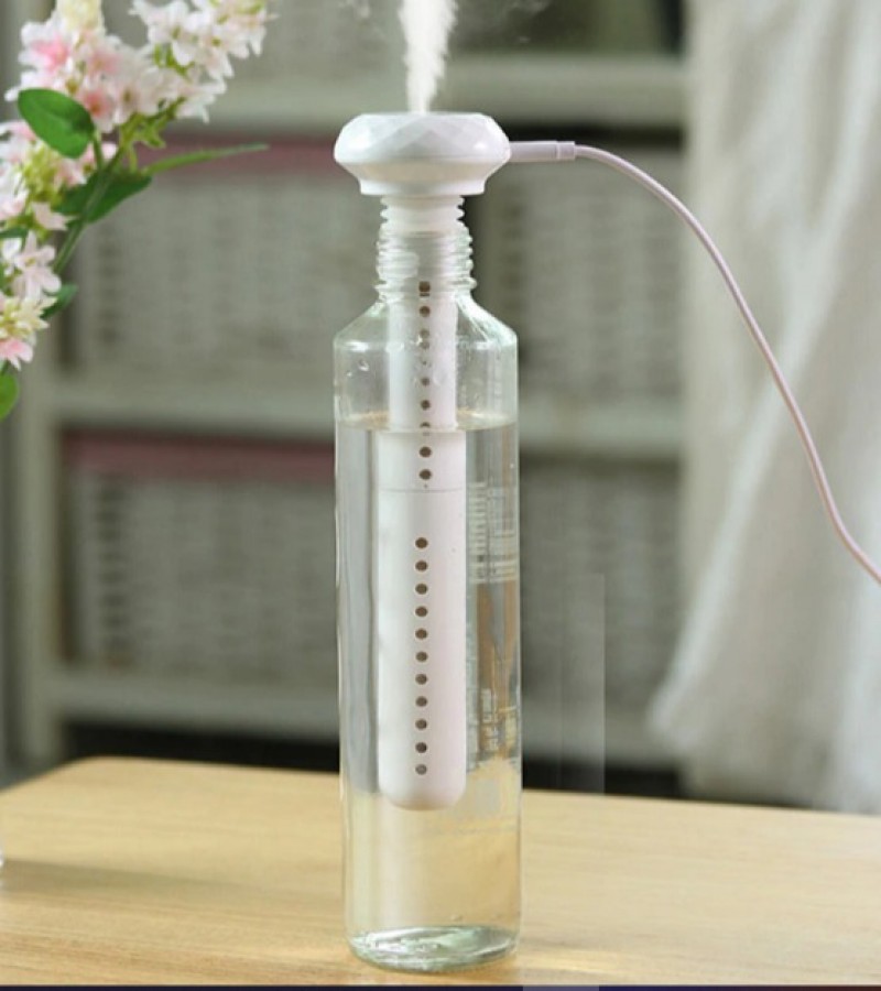 Portable Mini USB Ultrasonic Humidifier Diamond Bottle Aroma Diffuser Mist Maker for Home Office Car