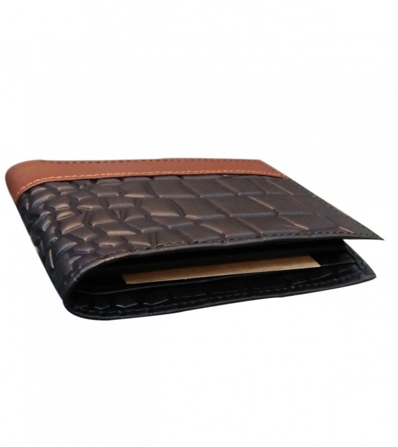 Premium Quality Genuine Leather Wallet With Brown Strap For Men