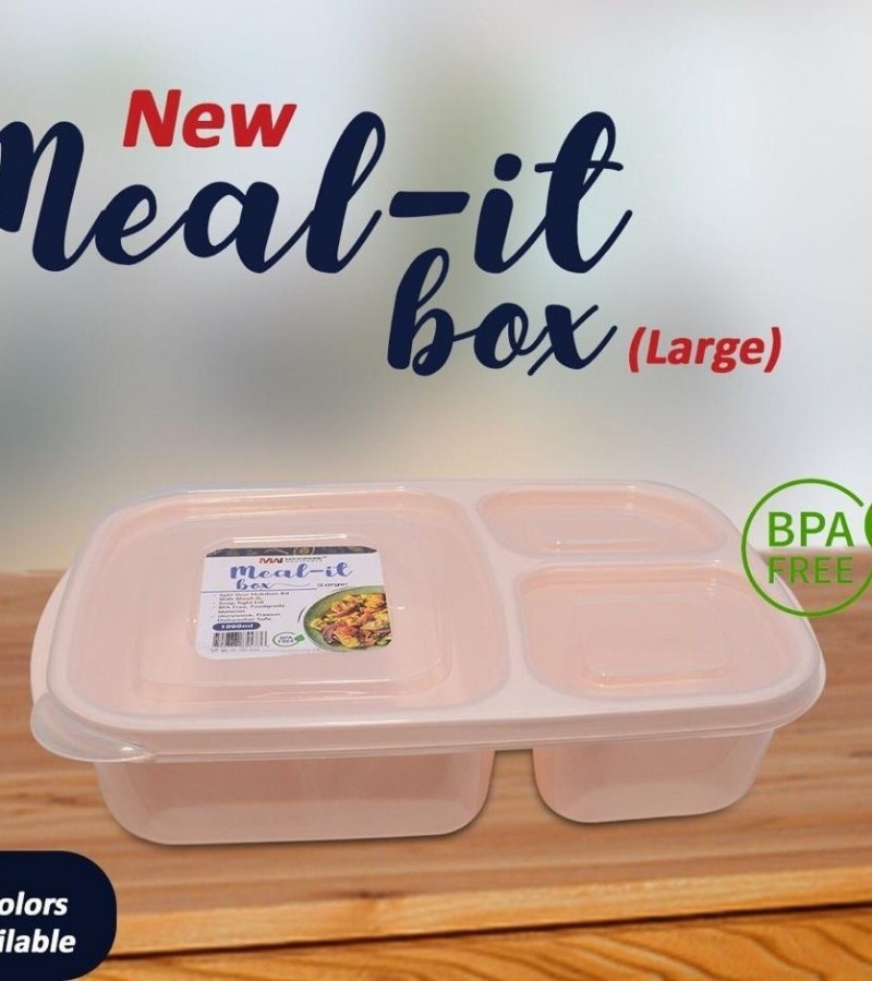 3 portion bento lunch box cum food storage container in different colors