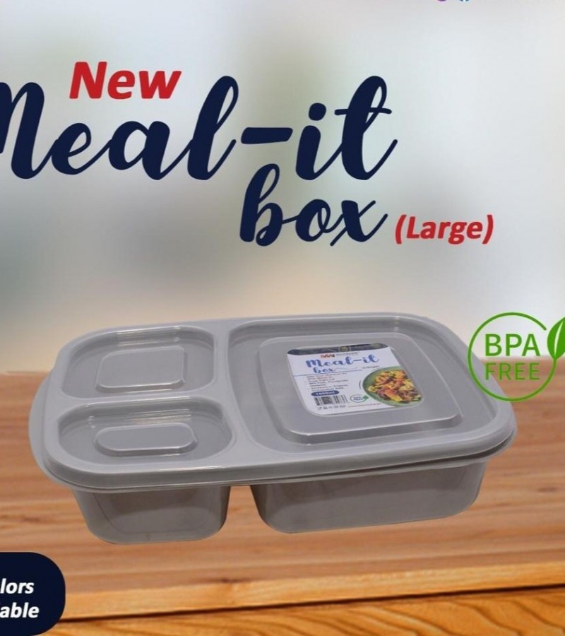 3 portion bento lunch box cum food storage container in different colors