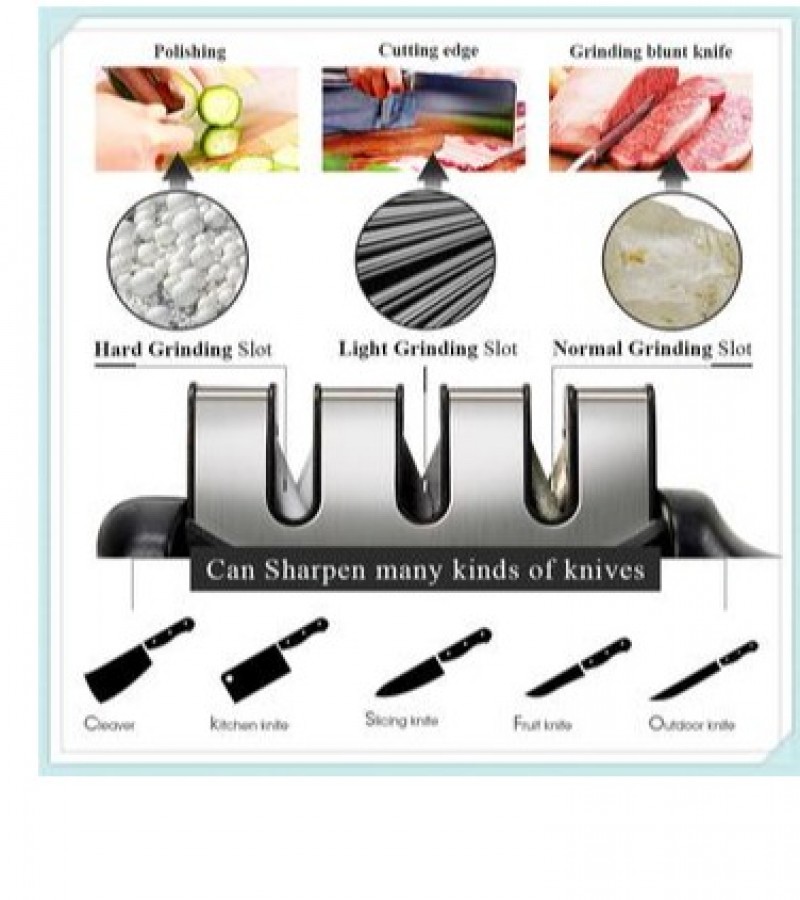 3 STAGE KNIFE SHARPENER FOR KITCHEN