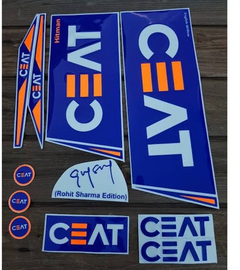 [3D] CEAT Rohit Sharma Edition Cricket Bat Stickers [3D]