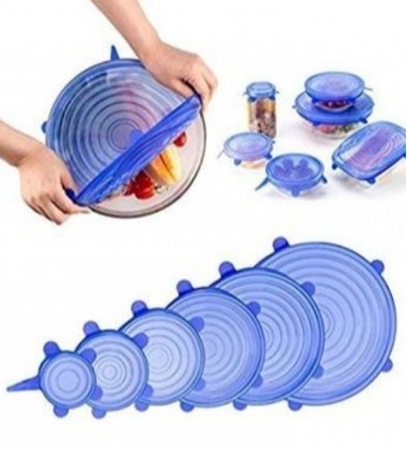 6-PCS SILICONE STRETCHABLE FOOD SAVER COVERS