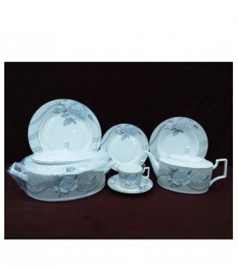 61 Piece Beautiful Bone China Dinner Set - 8 Person Serving - 21KG