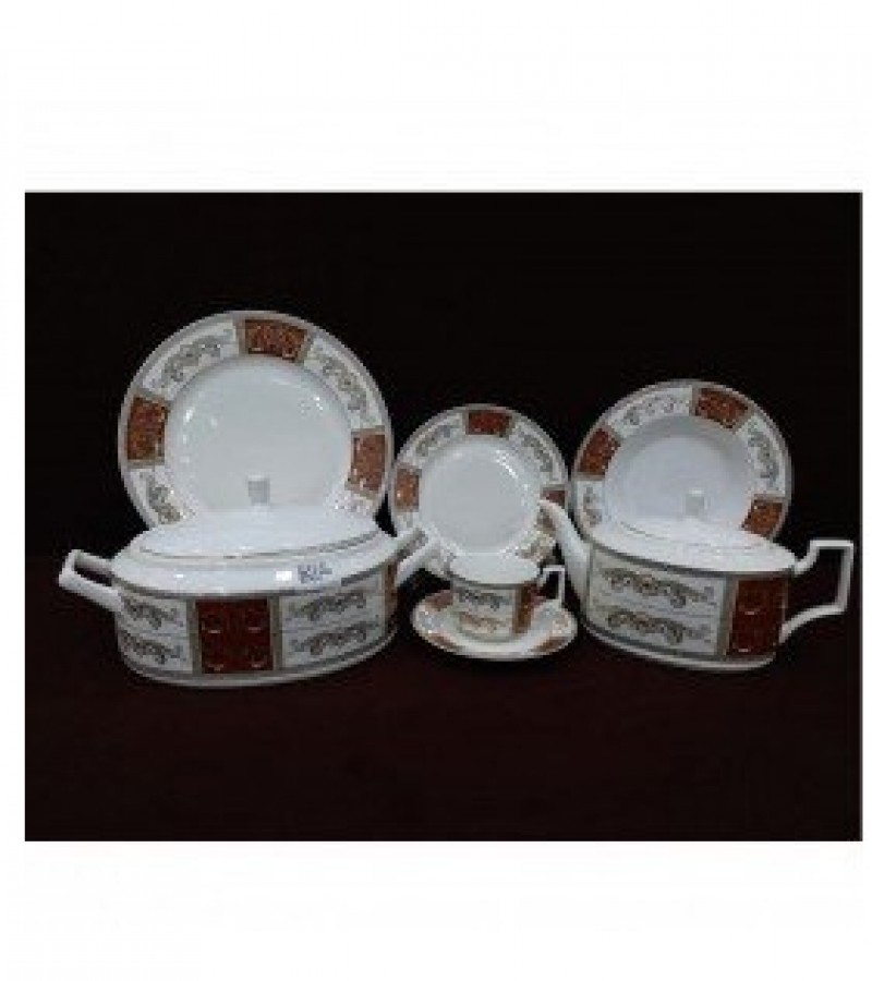 61 Piece Premium Bone China Dinner Set - 8 Person Serving - 21KG