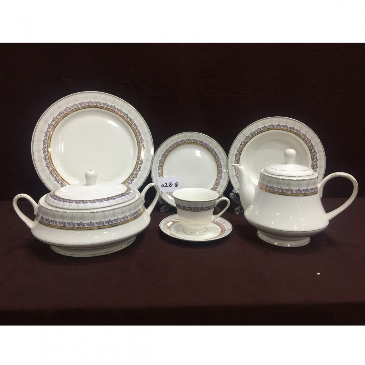 75 Piece Fine Bone China Dinner Set - 8 Person Serving - 22KG