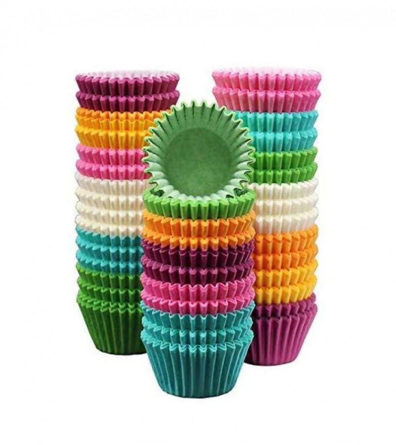 Cupcake Muffin Paper Liner Baking Cups - 100 Pcs - Multicolor