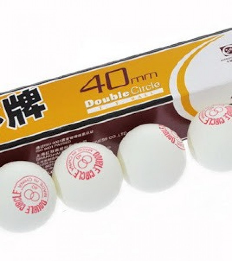 Double Circle Table Tennis Ball Ping Pong Ball 40mm - Pack of 6