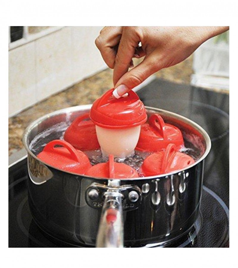 Egg Cooker Boiled Maker Set - 6 Packs Nonstick Silicone Eggs Boiler