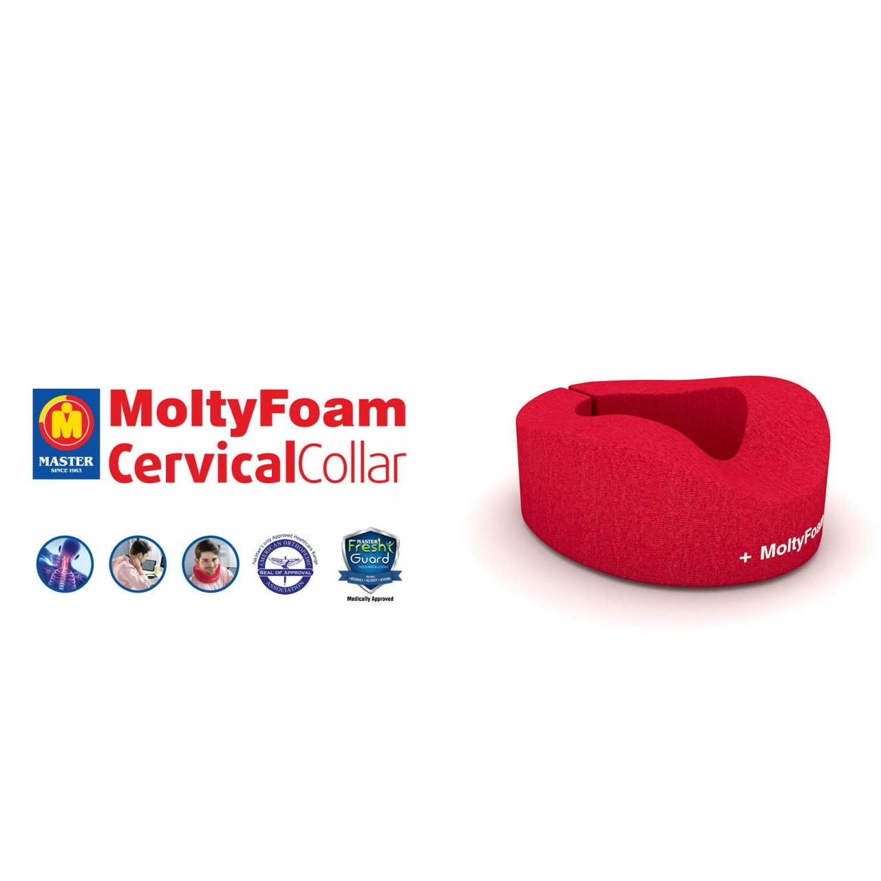 Molty Foam Cervical Collar For Neck Pain - Medically Approved