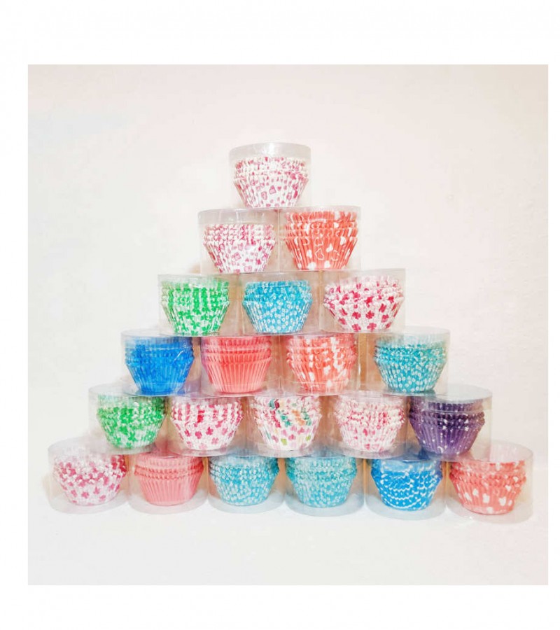 Pack of 100 Paper Baking Cupcake Molds - No Smell