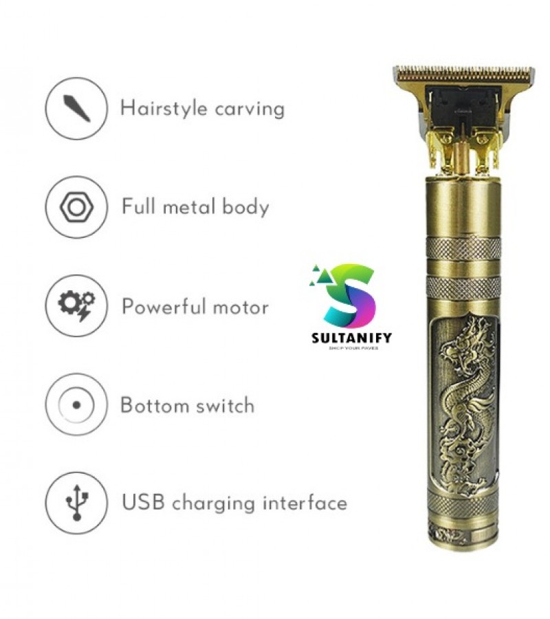 Professional Cordless T9 Trimmers for Men - Zero Gapped Hair Clipper and Beard Trimmer USB Charging