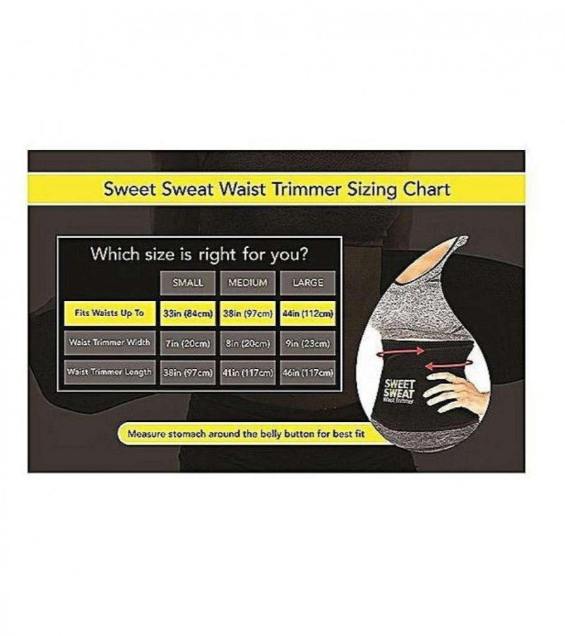 Sweet Sweat Waist Trimmer Belt Premium Fitness Belt for Men & Women Slimming Belt (R K)
