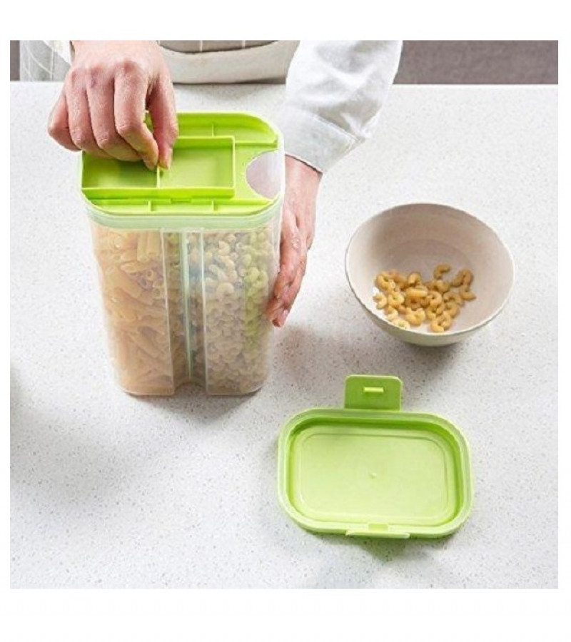 2 Portions Airtight Food Storage Container Jar